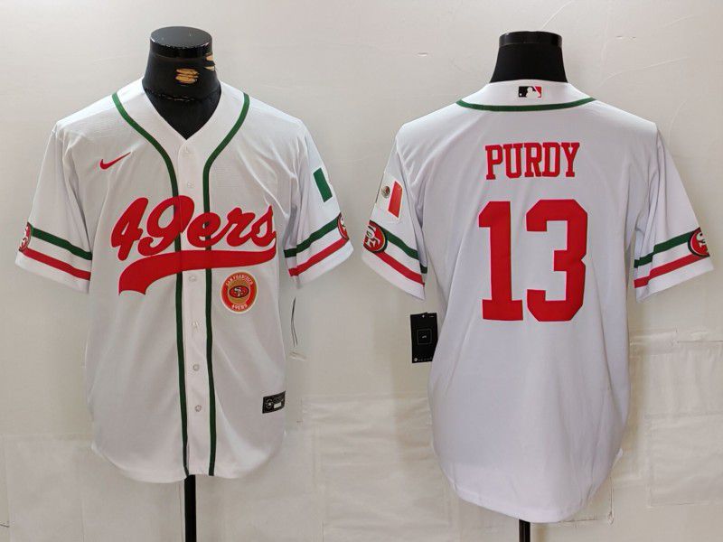 Men San Francisco 49ers #13 Purdy White Joint Name 2024 Nike Limited NFL Jersey style 3->oakland raiders->NFL Jersey